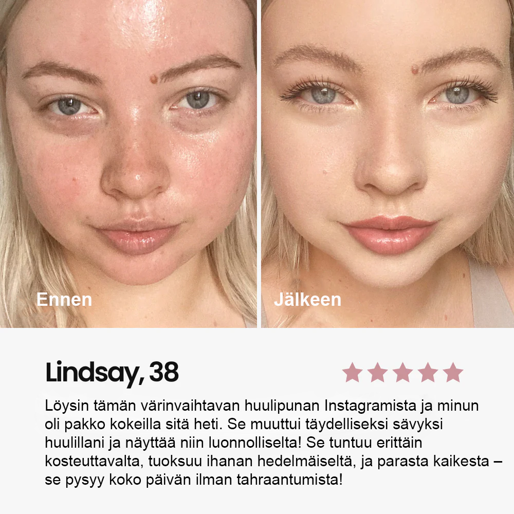 Väriä vaihtava huulipuna