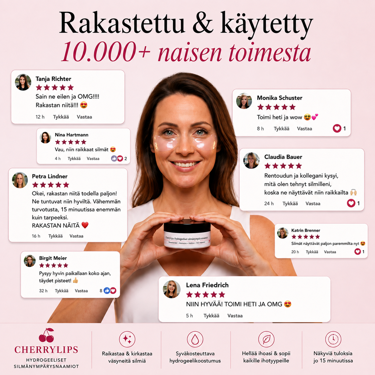 Peptidi-Kollageeni Silmälaput (60 kpl)