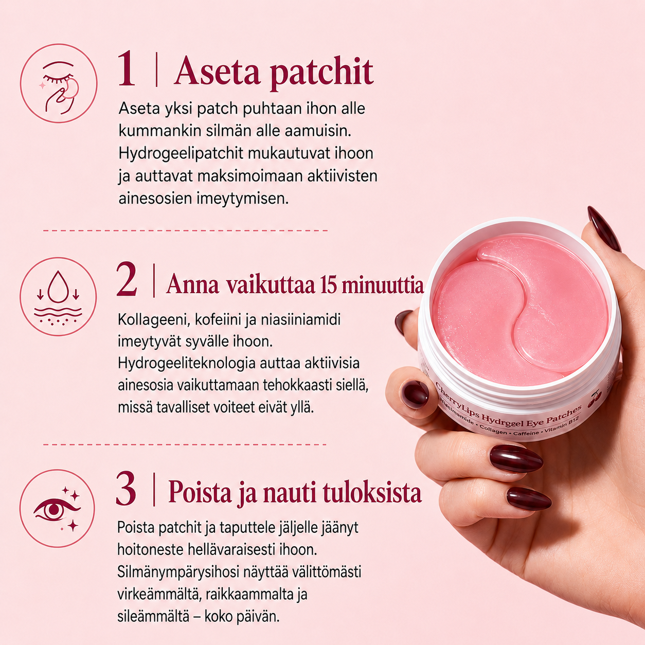 Peptidi-Kollageeni Silmälaput (60 kpl)